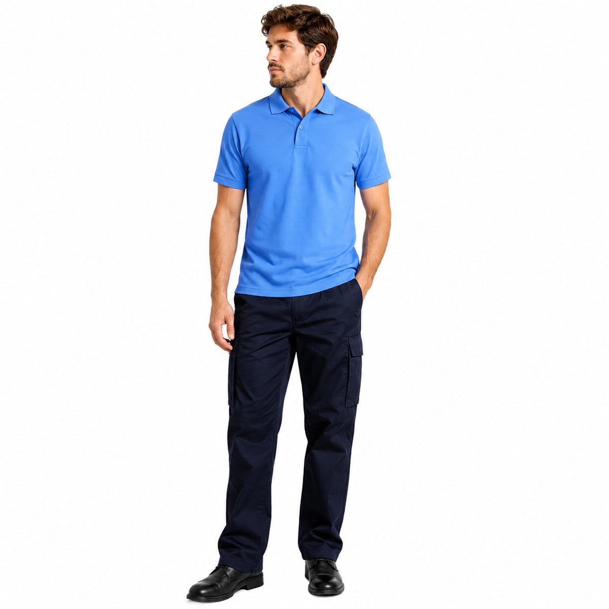 Pantalón Gabardina Cargo Azul Marino Hombre