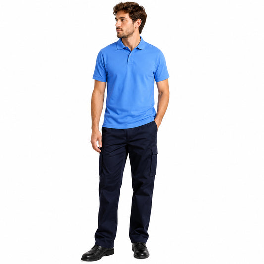 Pantalón Gabardina Cargo Azul Marino Hombre