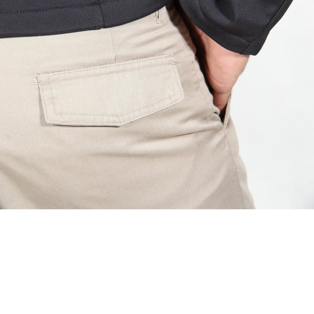 Pantalón Gabardina Cargo Beige Hombre