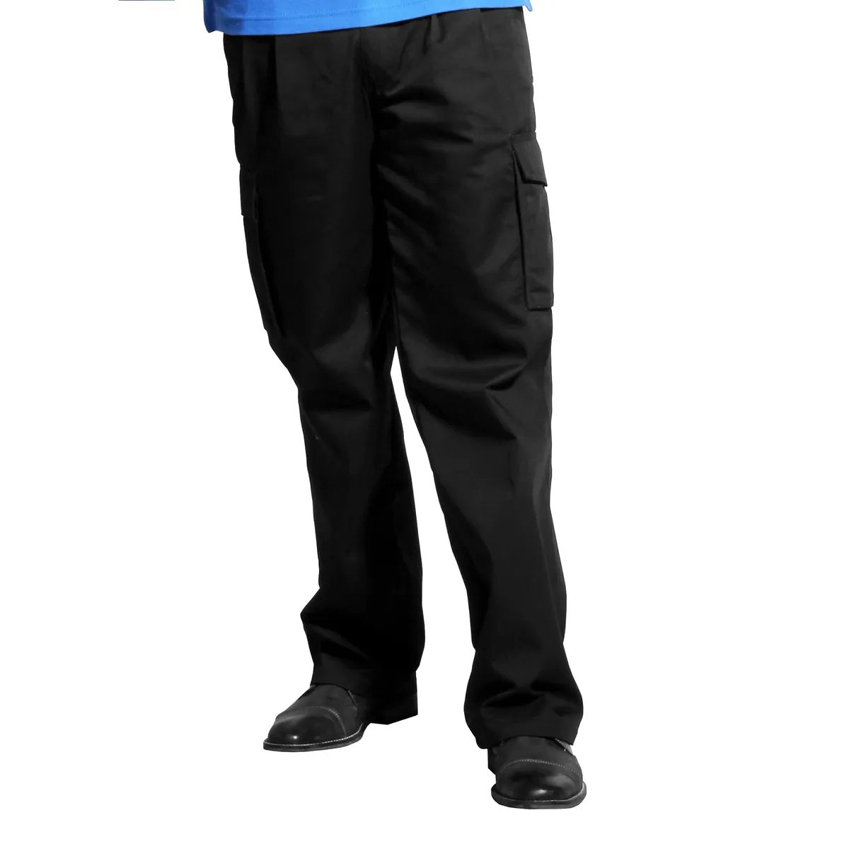 Pantalón Gabardina Cargo Negro Hombre