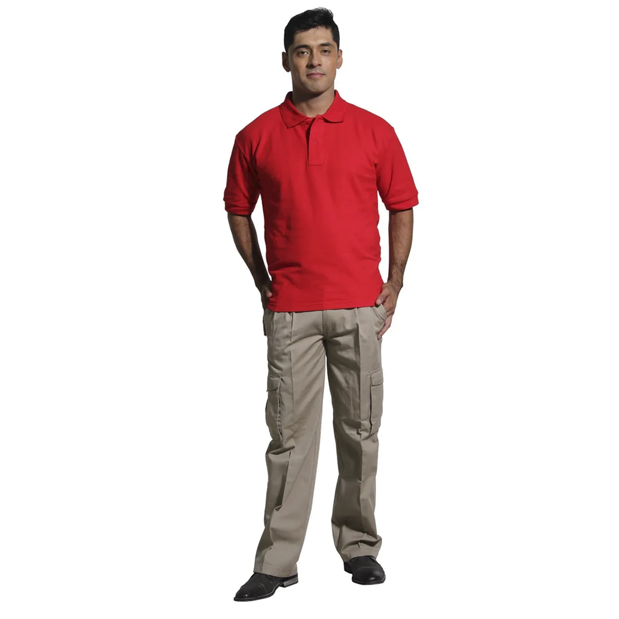 Pantalón Gabardina Cargo Gris Hombre