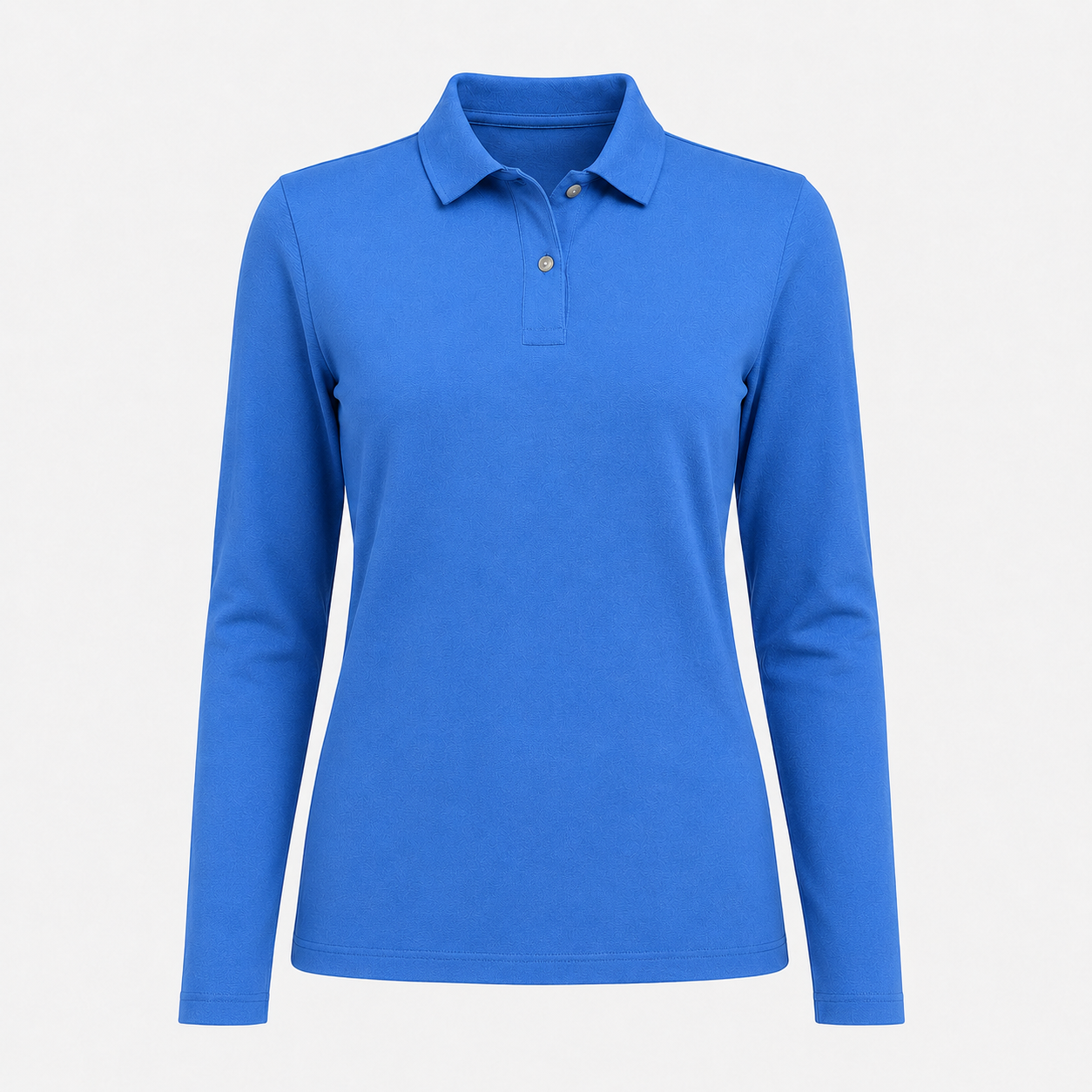 Polera Pique Mujer Manga Larga Azulino